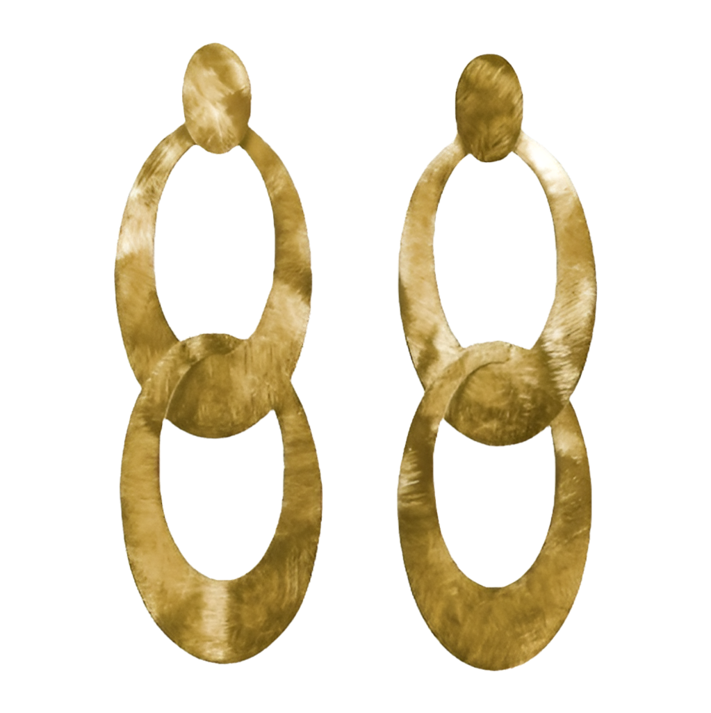 Fashion Earrings Double Crumple