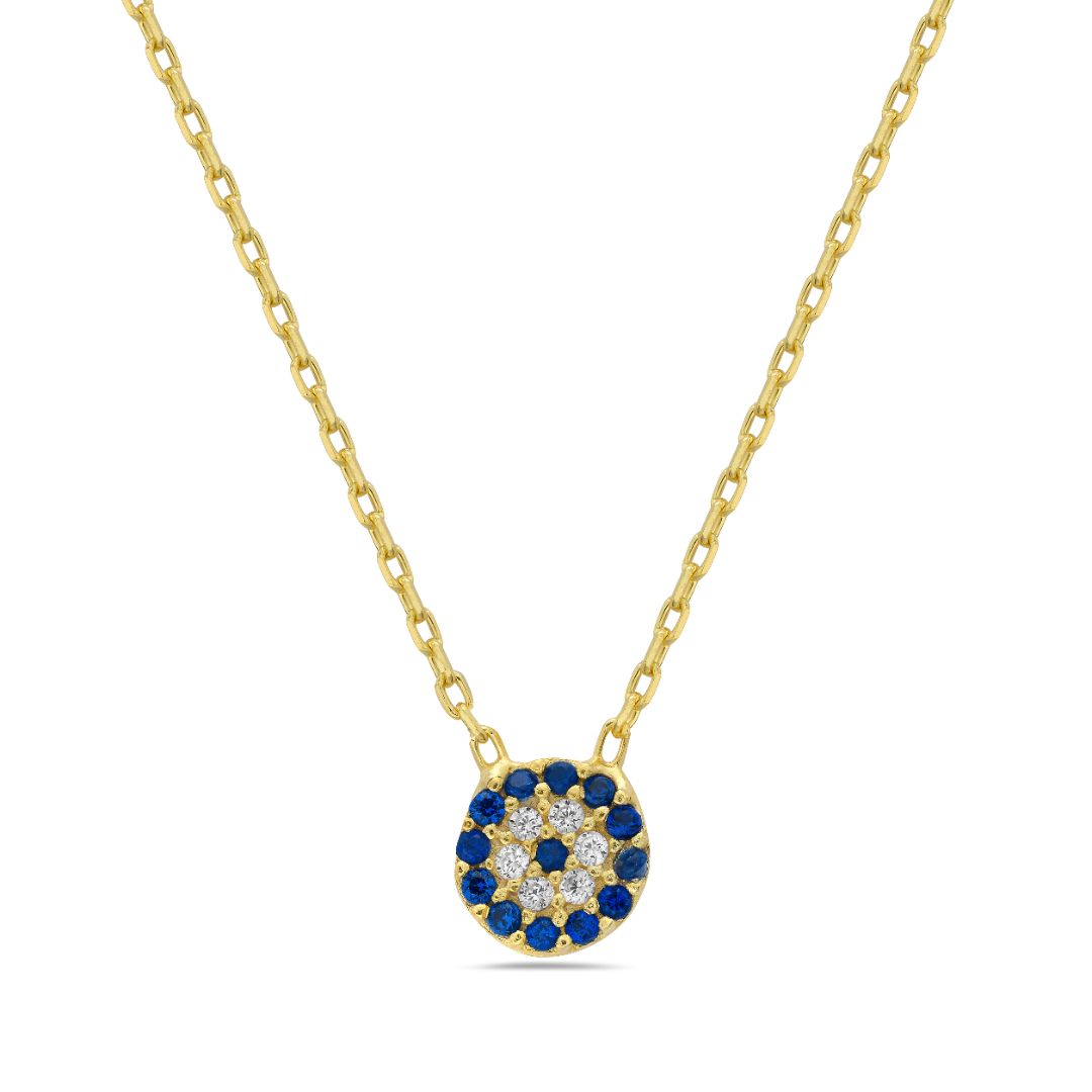 Baby Evil Eye Necklace in 14K Yellow Gold Plated