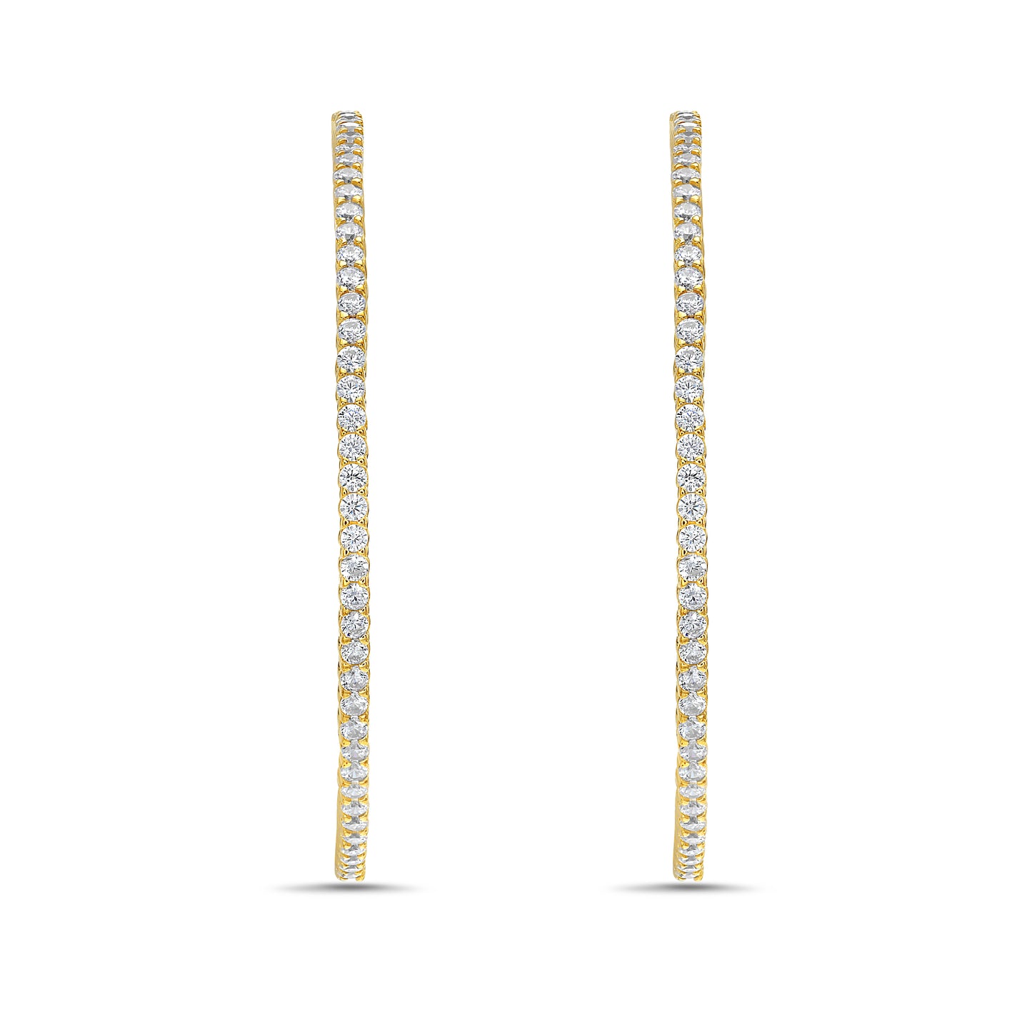 Rebecca Hoop Earrings in 14K Yellow Gold Plated