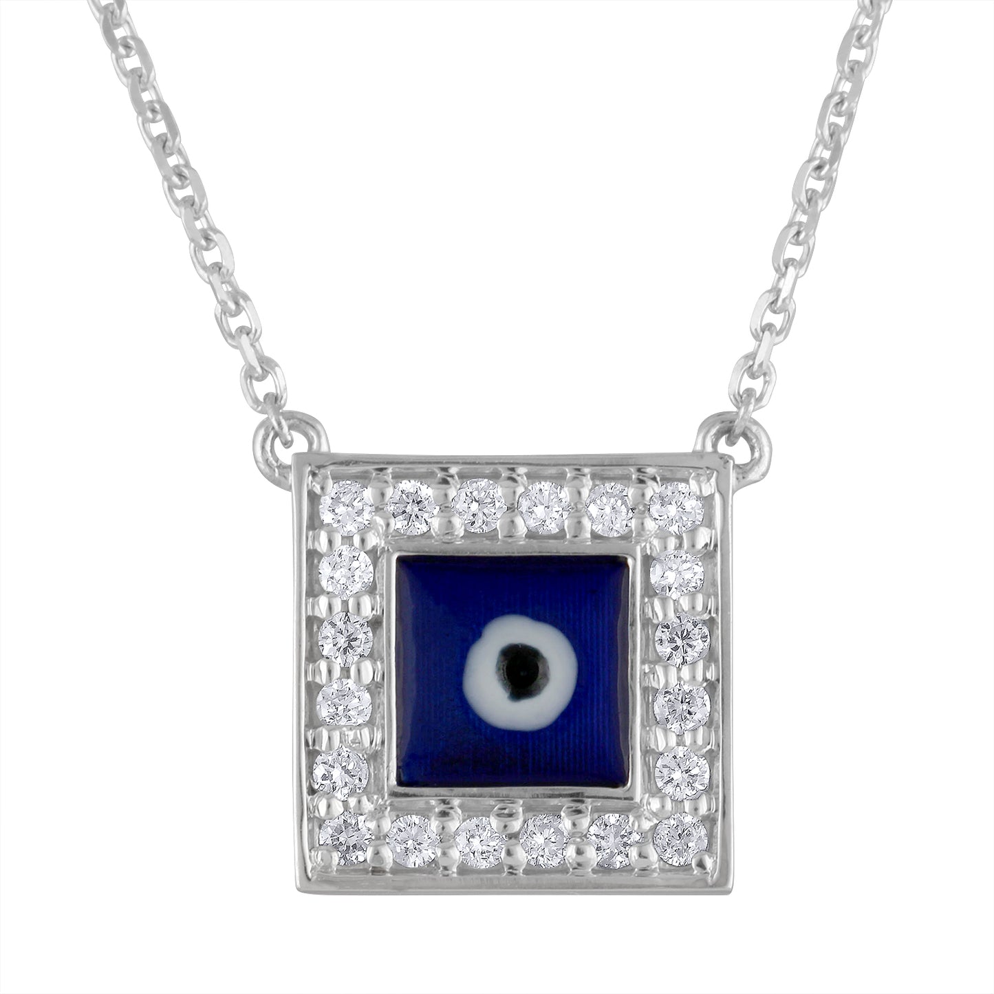 Evil Eye Square Necklace