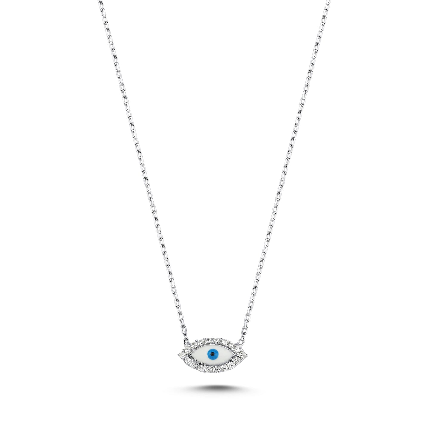 Enamel Evil Eye Necklace