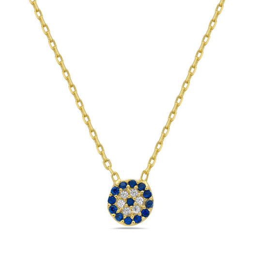 Baby Evil Eye Necklace in 14K Yellow Gold Plated