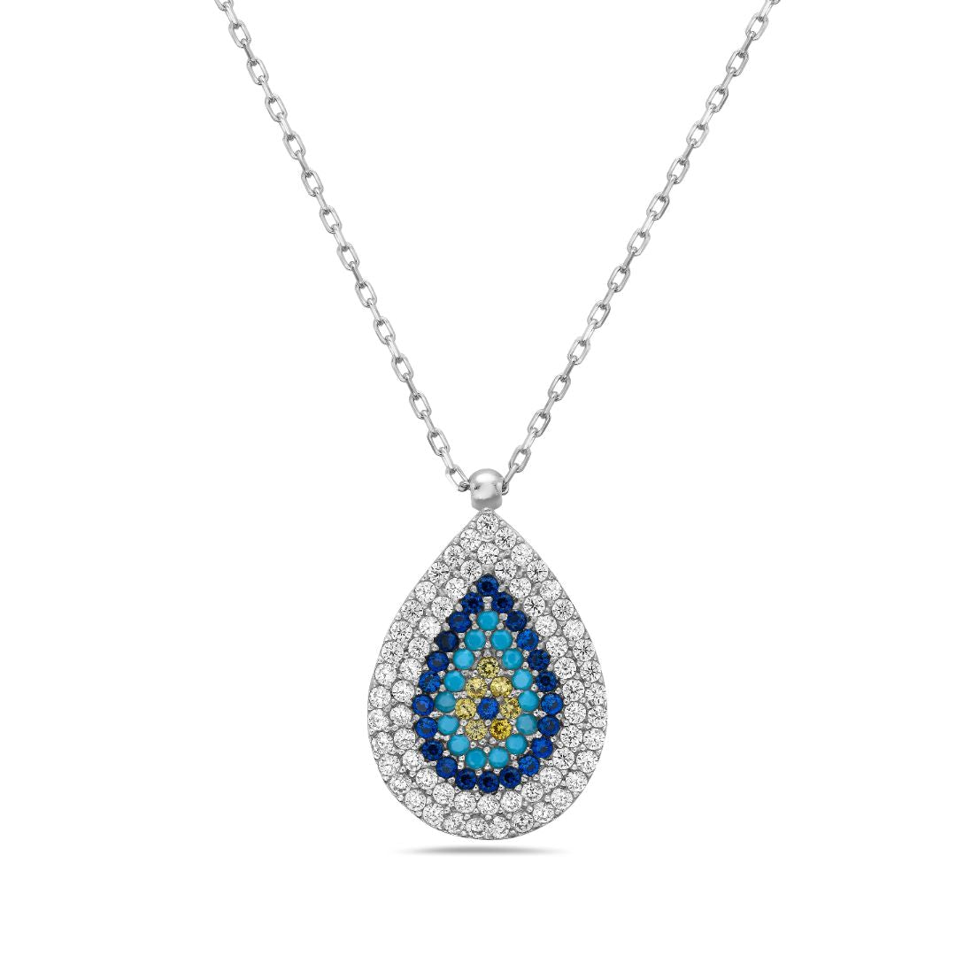 Tia Tear Drop Evil Eye Necklace