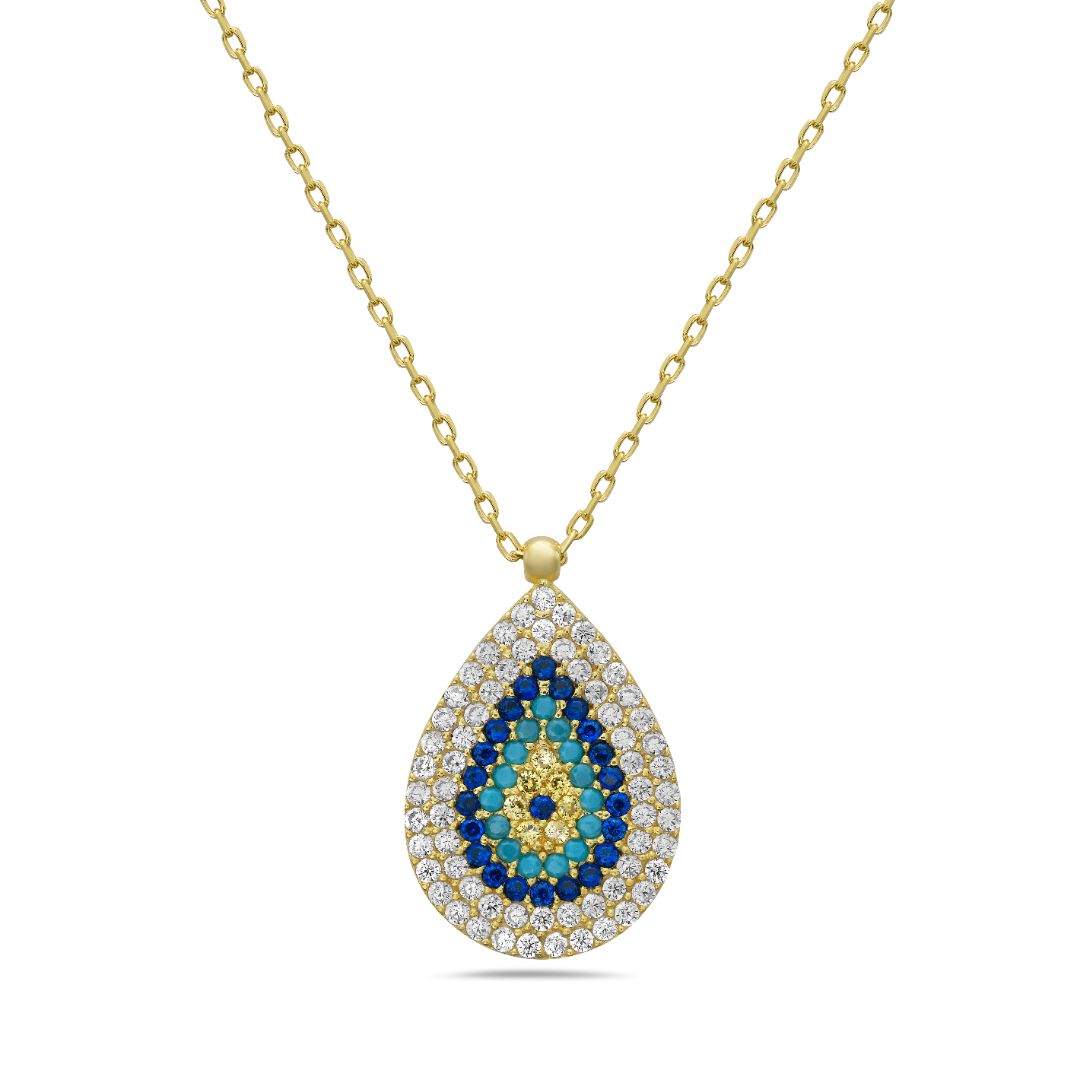 Tia Tear Drop Evil Eye Necklace