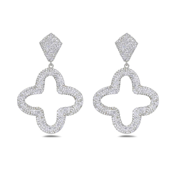 Lab Grown Diamond Earrings, Diamond Earrings - Rhodium Plated Earrings -  Sterling Silver Earrings - 925 Earrings – pfireusa